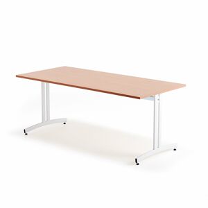 Stůl SANNA, 1800x800x720 mm, bílá/buk