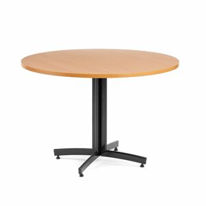 Kulatý stůl SANNA, Ø1100x720 mm, černá/buk