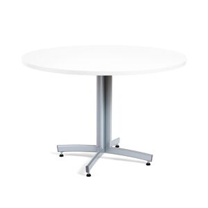 Kulatý stůl SANNA, Ø1100x720 mm, stříbrná/bílá