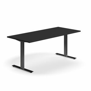 Psací stůl QBUS, T-nohy, 1800x800 mm, černá podnož, černá