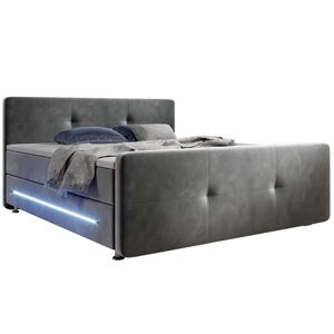 Juskys Pružinová postel Houston 140 x 200 cm šedá