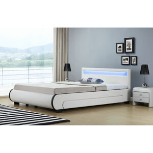 Čalouněná postel,, Bilbao "s úložným prostorem 140 x 200 cm - bílá