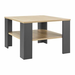 Juskys Konferenční stolek 60 x 60 x 40 cm tmavě šedá/vzhled dřeva