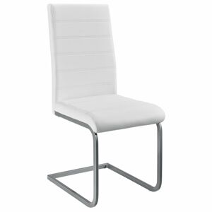 Juskys Konzolová židle Vegas sada 2 kusů, syntetická kůže v bílé barvě