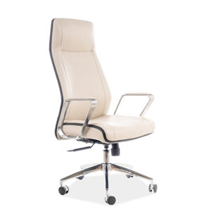 Kancelářská židle Q-321 béžová eko kůže