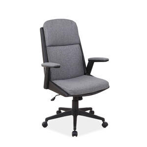 Signal Kancelářská židle Q-333 sivý materiál/černá eko kůže