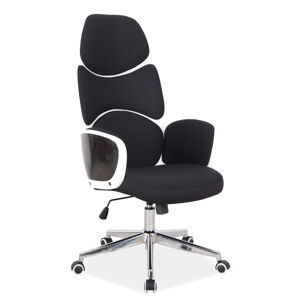 Kancelářská židle Q-888 černý materiál/biely rám