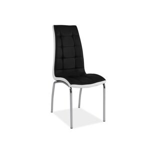 Signal Židle H104 chrom / černé / bílé boky eko kůže