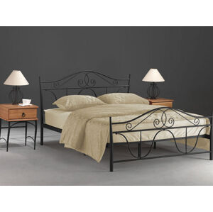 Kovová postel DENVER 160 x 200 cm černá