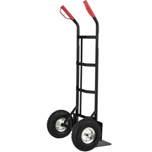 Juskys Ruční vozík Basic černá s červenými rukojeťmi